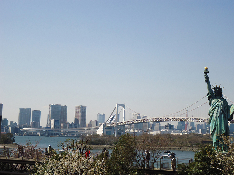vista para raibow bridge em Tóquio